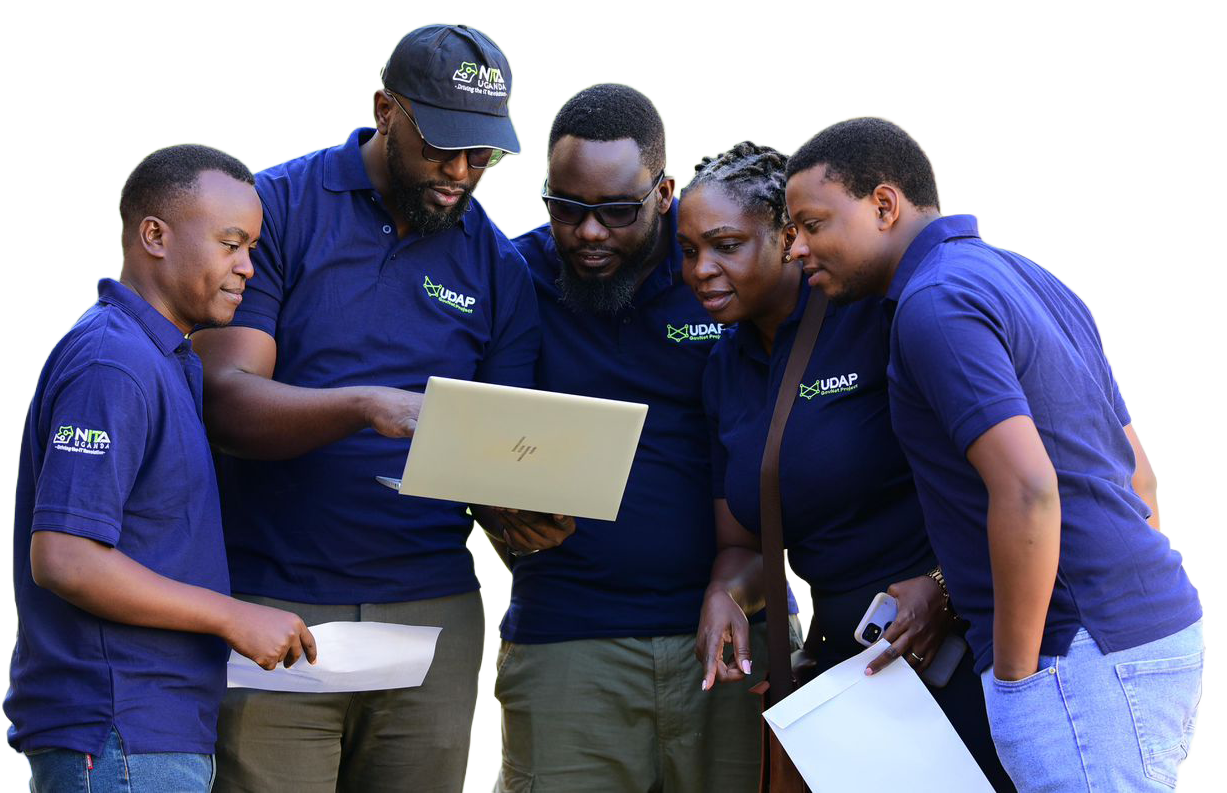 Ugandan professionals connecting with their team